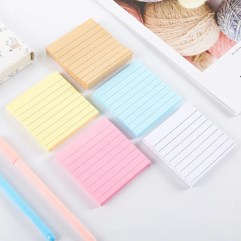 

Lined Sticky Notes Bright Ruled Stickies Colorful Super Sticking Power Memo Pads Its Strong Adhesive 80 Sheets/ Pad