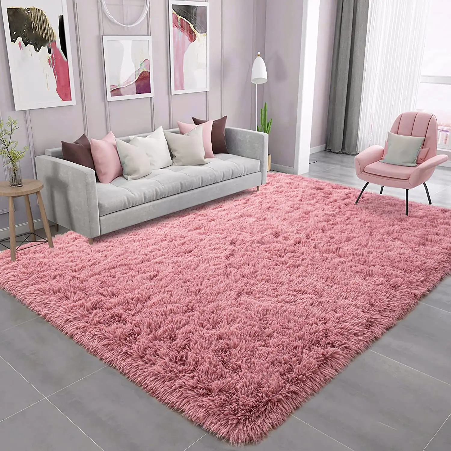 

Soft Shag Rug Fluffy Area Rugs Non-Slip Cute Luxury Shaggy Floor Carpet Large Plush Furry Shag Rug Super Soft Fuzzy Carpet Mat