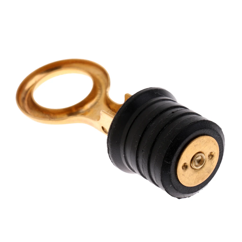

Perfeclan 1.18" Rubber Brass Snap Flip Style Boat Hull Livewell Drain Plug
