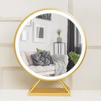 nordic fashion make up led desktop mirror with light convenient fill light color beauty high definition dressing table mirror