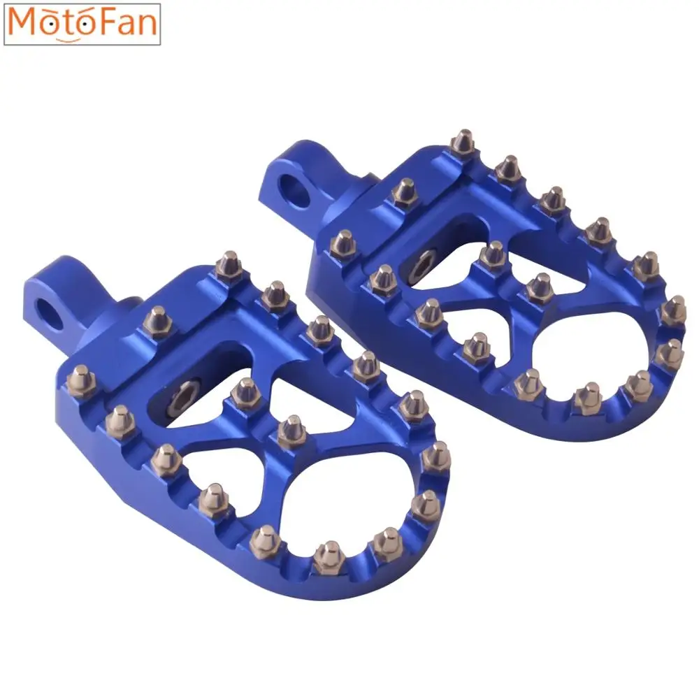 

Передние педали для шоссе Peg, широкие педали для внедорожника, MX вращающийся стиль, подходит для Harley Dyna Chopper Bobber (синий)