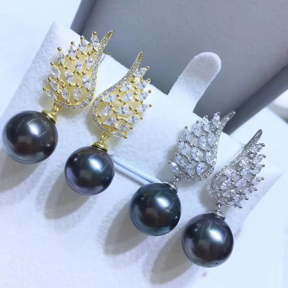 

New Arrival 925 Sterling Silver Earrings Fashion Stud Earrings Settings Findings Jewelry Parts Fittings Women's Accessories