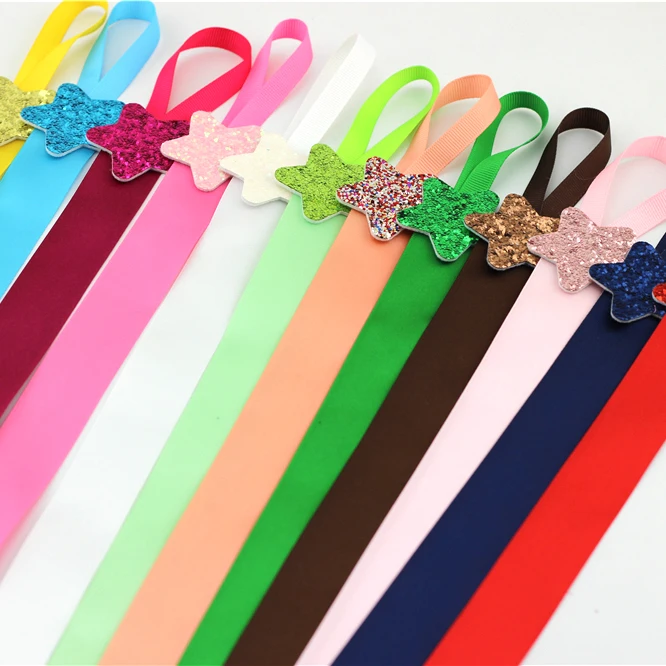 12 шт. Сверкающая Звезда лента для волос бант органайзер зажим хранения вешалка с