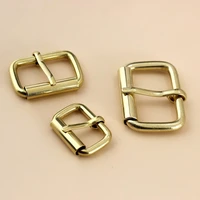 brass metal heel bar buckle end bar roller buckle rectangle single pin for leather craft bag belt strap webbing 3sizes available