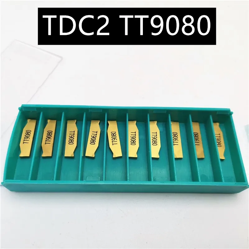 

10 шт TDC2 TT9080 поворотные твердосплавные вставки инструмент токарная фреза CNC режущий инструмент для резки слотов
