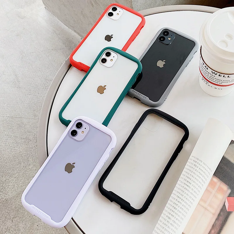 Чехол для телефона iFace прозрачный жесткий чехол iPhone 12mini 11 Pro Max модные чехлы задняя