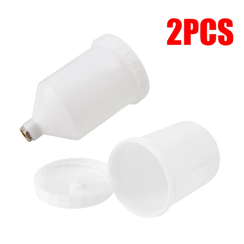

M14*1.0mm Spray cups Paint Pot Replacement Set Spare 125ML Thread White