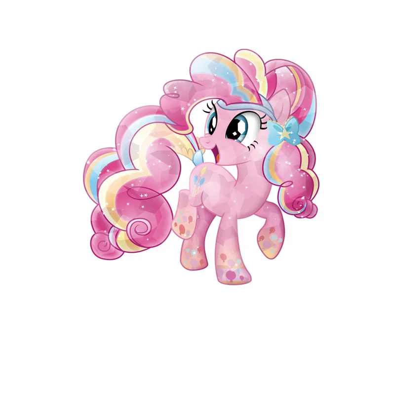 1pcs Cartoon Anime Unicorn Figure My little Horse Baoli Sticker DIY Patch Iron On Apparel T-shirt Thermal Transfer Applique |