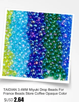 Taidian Miyuki Delica Seed Bead 11/0 для Broderie De Perles Francaises непрозрачный белый DB1-40 1,6x1,3 мм около 1000 штук
