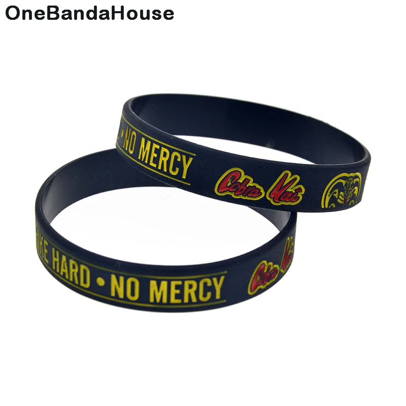 

1PC Strike First Strike Hard No Mercy Silicone Wristband Anime Bracelet Filled in Color Adult Size