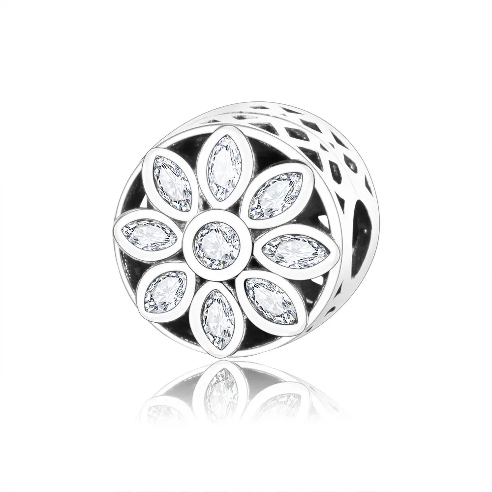 Оптовая продажа цена браслет шарма Серебро 925 Аутентичные роскошный цветок