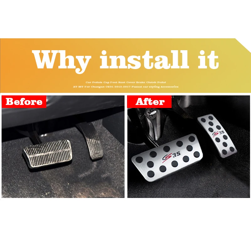 Авто ускоритель педаль тормоза сцепления ног педали накладка на MT для Changan CS35 2012