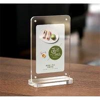 round angle clear acrylic magnetic sign holder for poster picture paper menu advertising display 1pcs