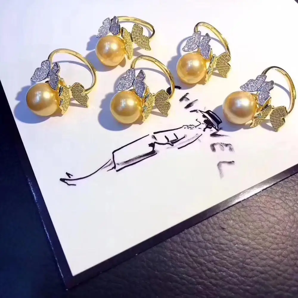 D321 жемчужное кольцо изящное ювелирное изделие серебро 925 пробы натуральный 10-11 мм