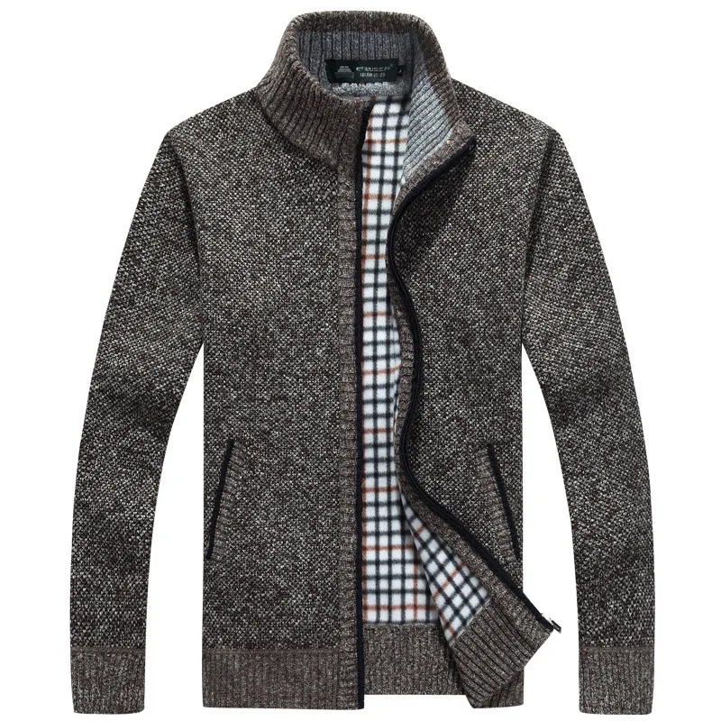 

2021 New Men Zipper Sweaters Autumn Winter Warm Fashion Brand Sweater Jackets Cardigan Coats Male Clothing Casual Knitwear J012