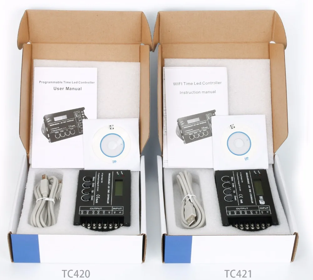 Программируемый RGB светодиодный контроллер TC420 TC421 TC423 регулятор яркости