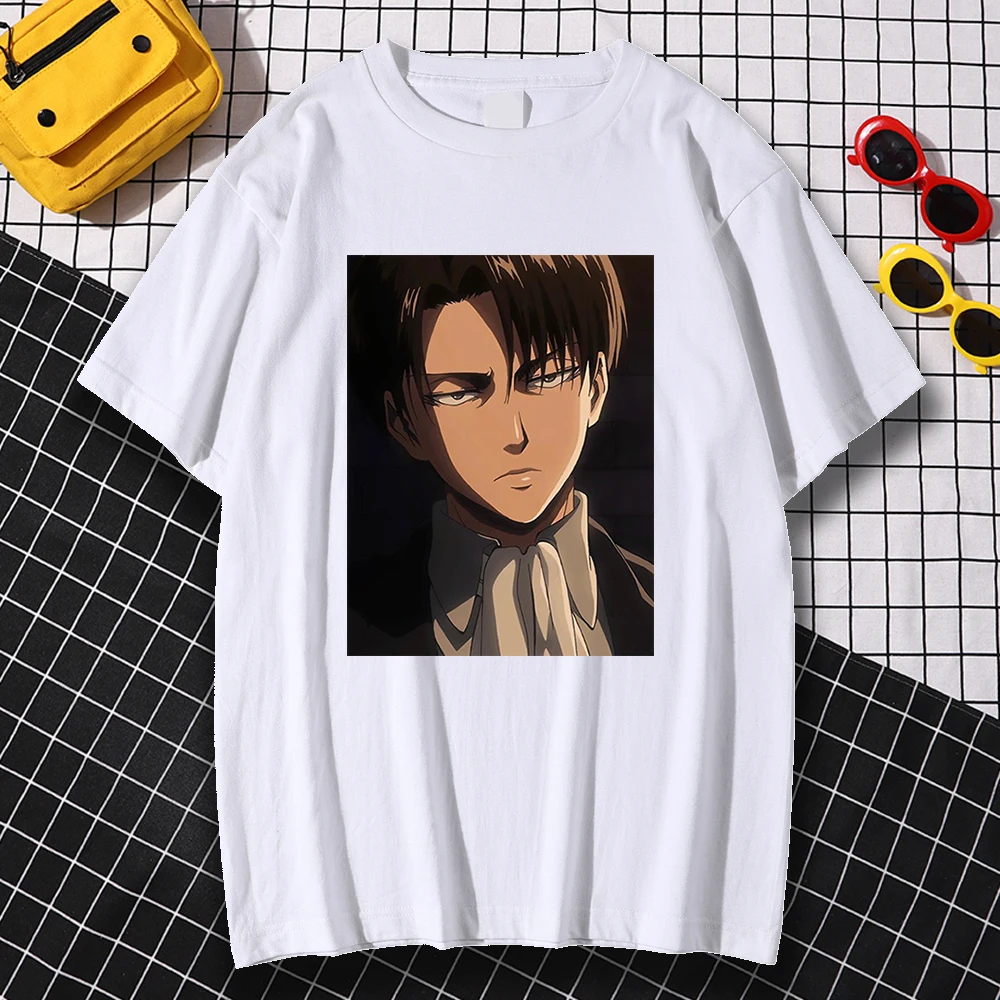 

Kohpweran Handsome Attack on Titan Anime Printed Tshirt Man Creativity Simplicity Clothes Fashion O-Neck T Shirts Funny Graphic