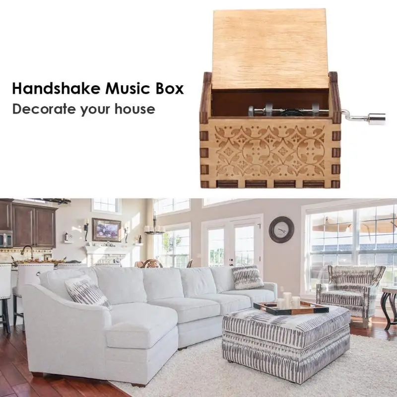 2020 деревянная элегантная Музыкальная Шкатулка винтажная ручная музыкальная