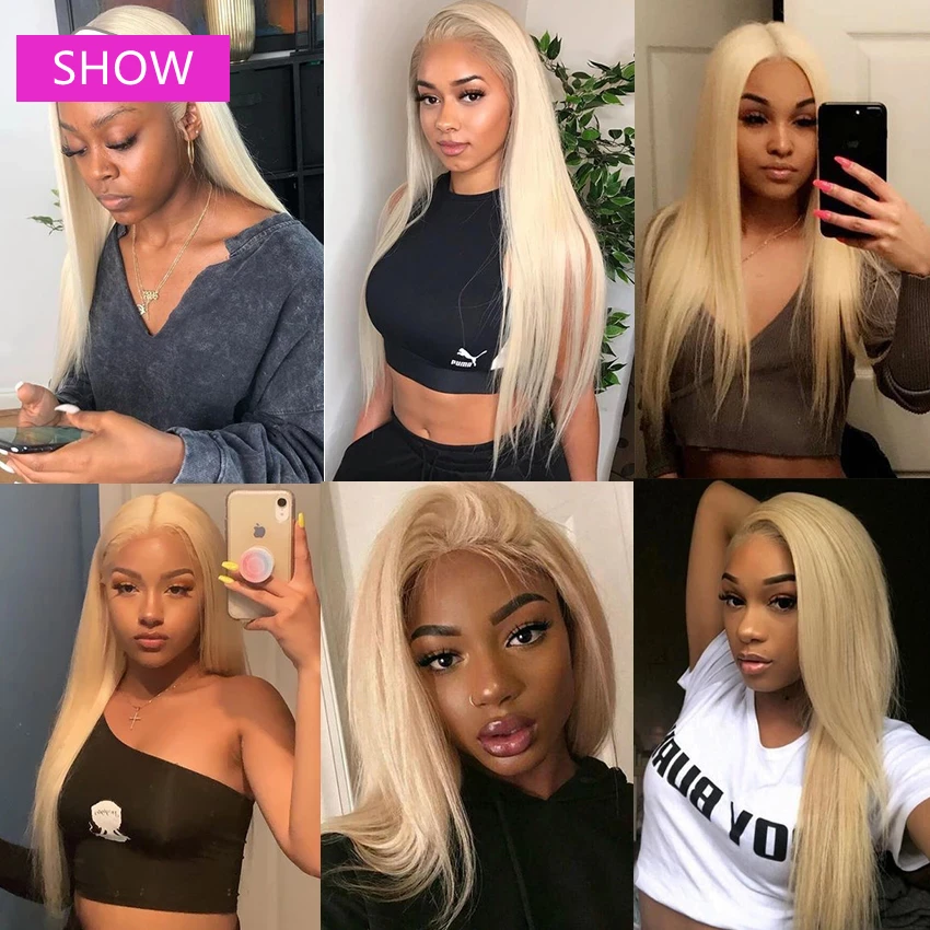 13x6 13x4 Bone Straight Lace Front Human Hair Wigs 613 Lace Frontal Wig Remy Brazilian Lace Wigs For Women Human Hair