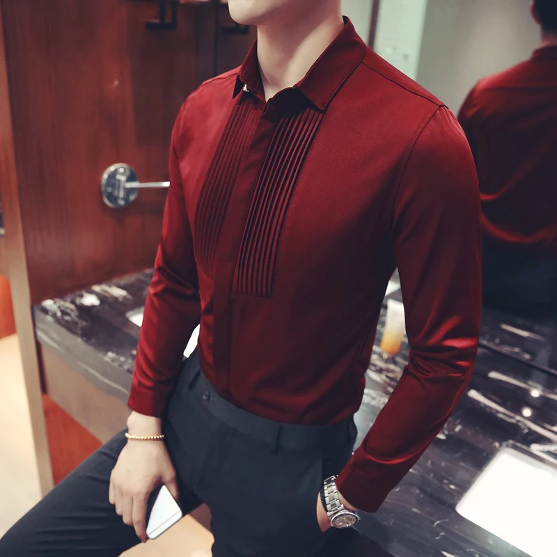 2019 брендовая одежда модные мужские осенние высококачественные рубашки из