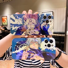 Anime Glossy Blu-Ray Jujutsu Kaisen Ryomen Sukuna Case for Iphone 13 12 11 Pro Xs Max 7 8 Plus  XR Cute Cartoon Soft Phone Cover