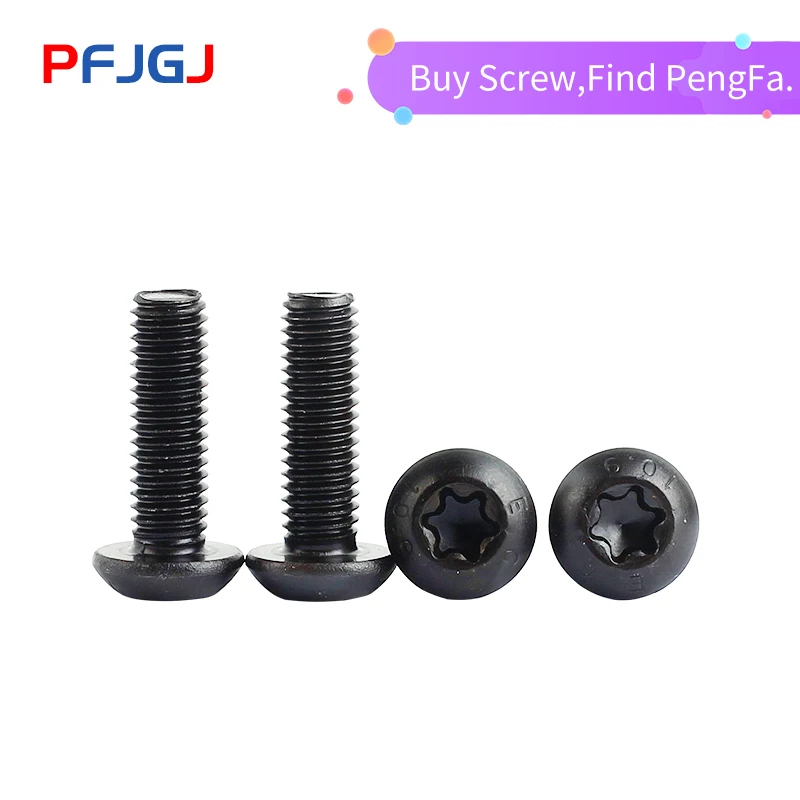 

Peng Fa ISO7380 blackened 10.9 grade plum blossom hole round cup screw M6M8M10