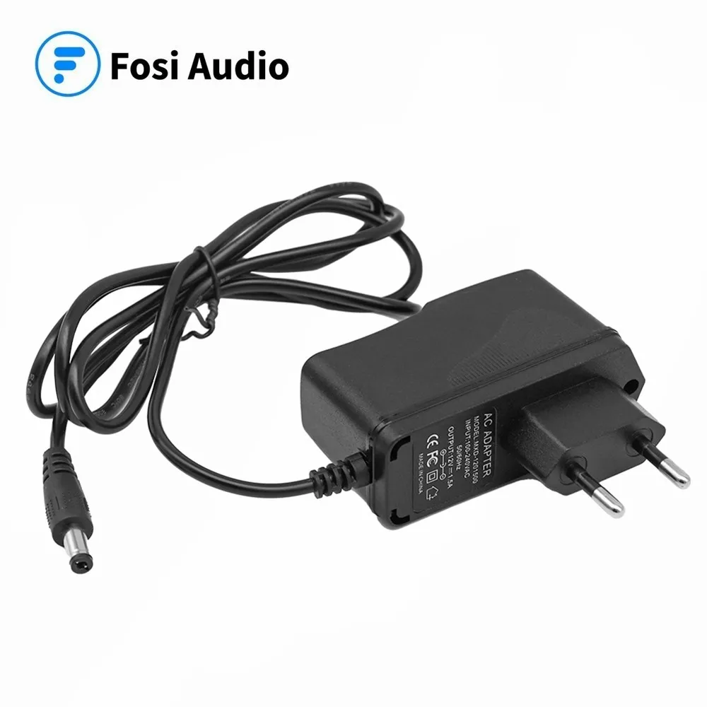 Fosi аудио 12V AC 100V 240V 50/60HZ конвертер адаптер DC12V EU источник питания DC 1.5A US Plug 5 5x2 5mm для
