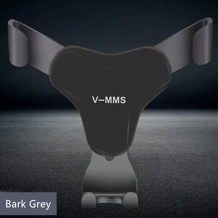 Dark Grey Автомобильный держатель для телефона в держатель на вентиляционное отверстие автомобиля Автомобильный держатель Подставка для iPhone 7 8 XSMax Универсальный гравитационный держатель для мобильного телефона - Цвет: Dark Grey