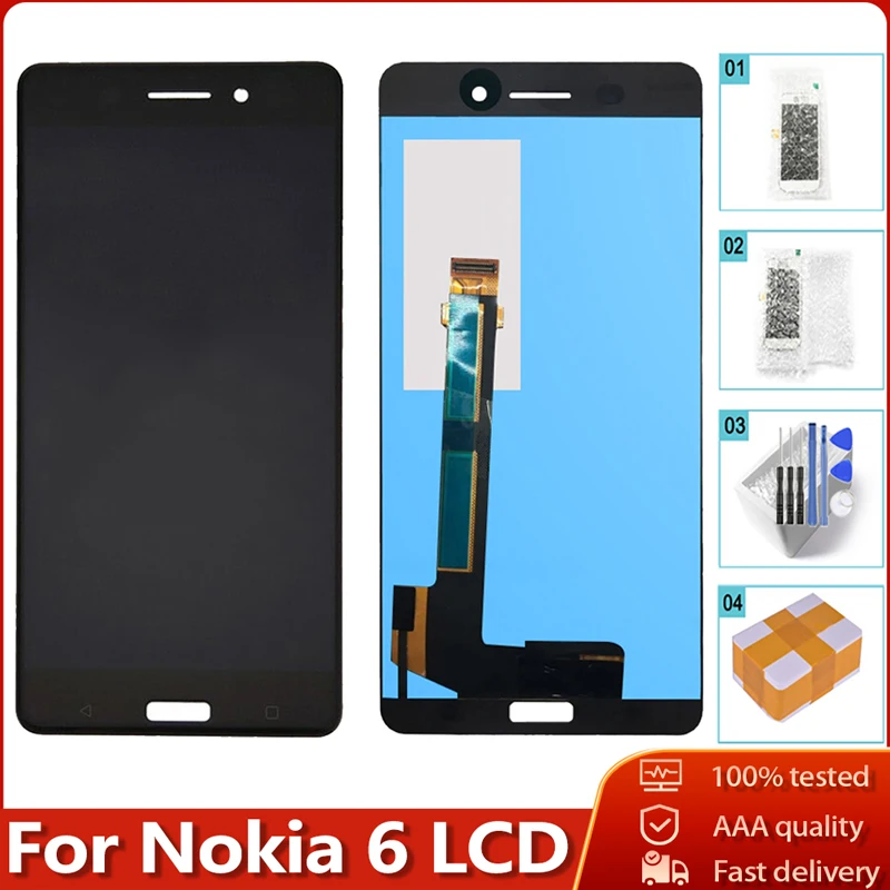 5 &quotпротестированный Дисплей для Nokia 6 TA-1021 TA-1025 TA-1033 ЖК-дисплей с сенсорным