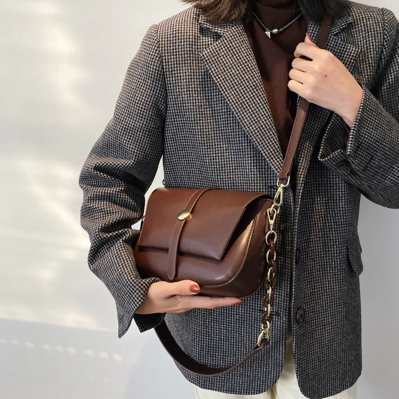 

Women 2021 New Soft PU Leather Shoulder Bag Luxury High Quality Crossbody Bag Female Personality Solid Color Small Round Bag