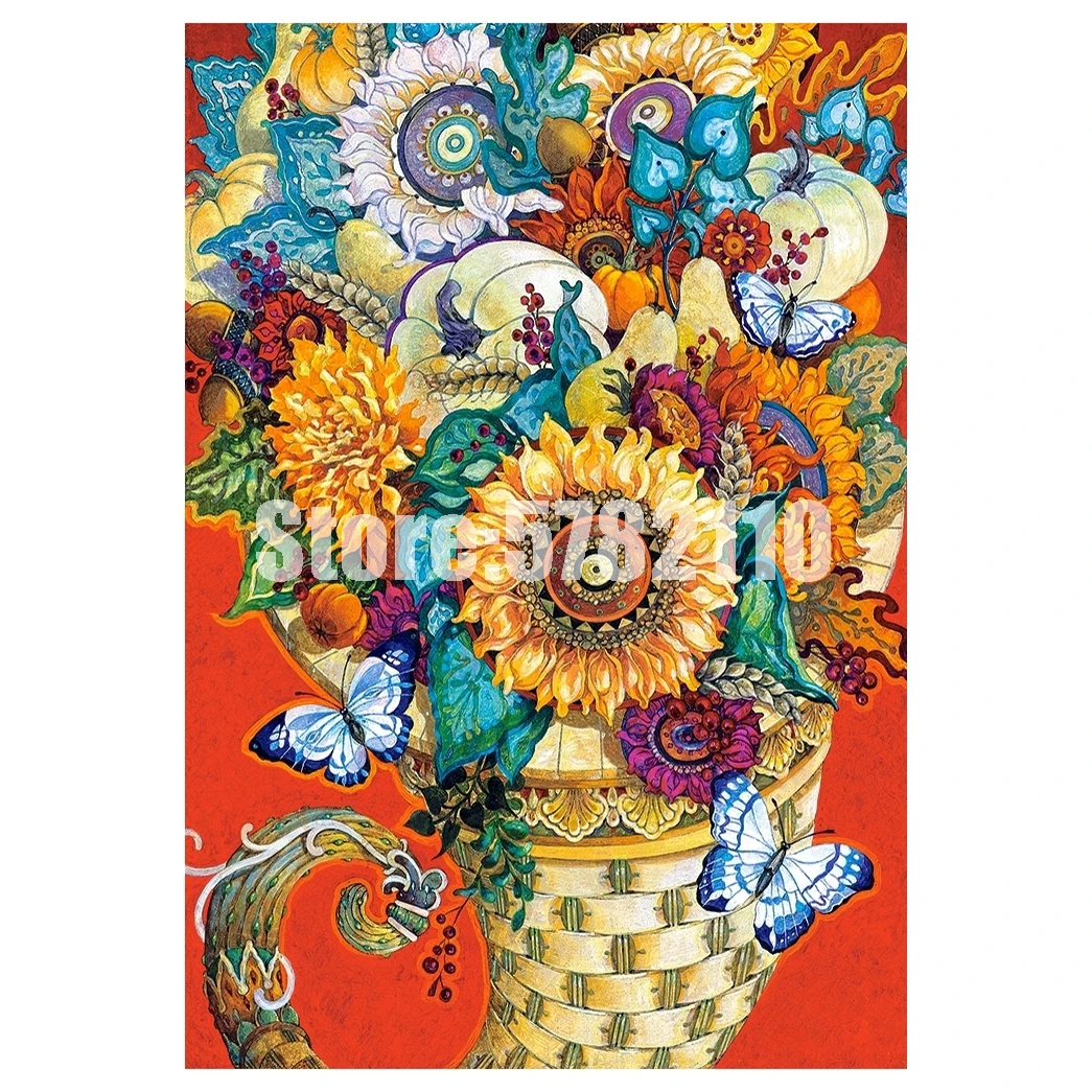 Подсолнух 5D Сделай Сам Бриллиантовая живопись Ститч Алмазная Вышивка Цветы