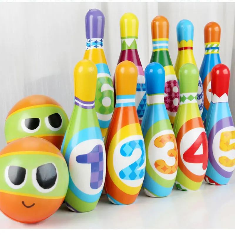 

Children's bowling toy PU soft indoor sports game safety foam family fun game puzzle game outdoor sports toy gift