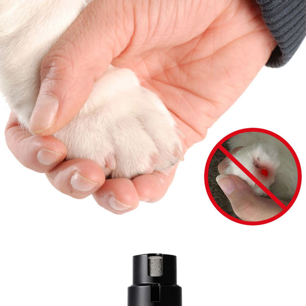 

Dog Nail Grinder with LED Light 2 Speed Electric Pet Nail Grinder Rechargeable Quiet Nail Grinder
