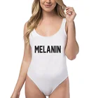 Сексуальный женский слитный купальник, купальный костюм меланина с высоким вырезом, черный монокини, слитный купальник, купальники, боди