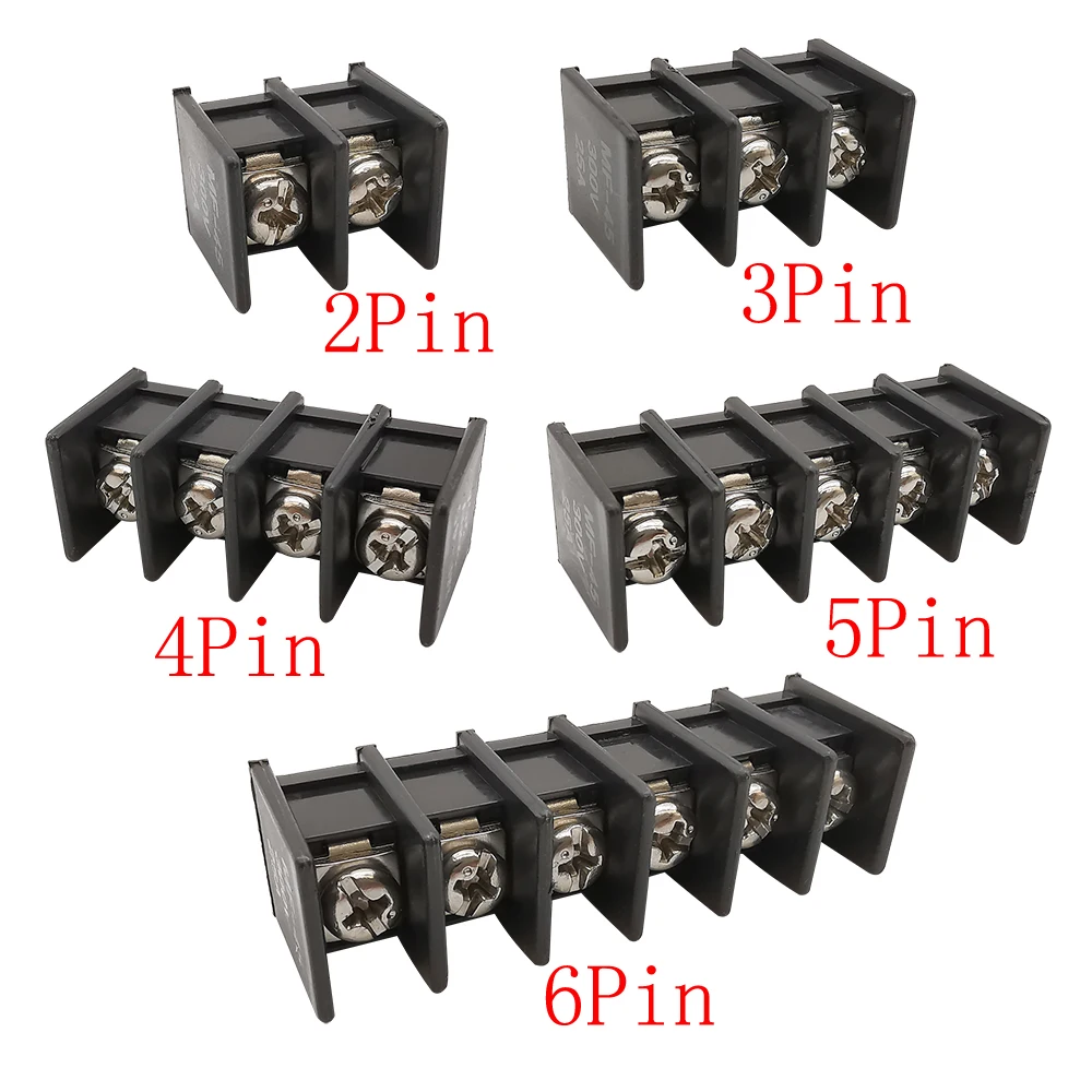 Черные клеммы KF45 9 5 мм 2/3/4/5/6 Pin PCB Винтовые блоки коннектор шаг барьерные разъемы