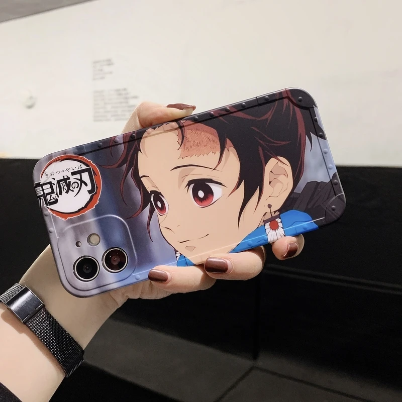 

Cool Japan Anime Demon Slayer Kamado Tanjirou Phone Case For iPhone 12 11 Pro Max X Xs Max Xr 7 8 Puls Cute Soft Silicone Cover