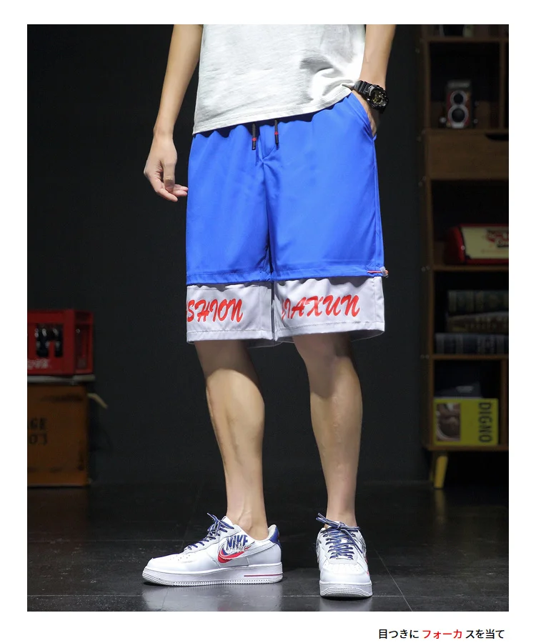 

2020 Streetwear Men's Shorts Homme Knee Length Fashion Men Short Pants Mens Beach Pants Loose Leisure Fitness Bermuda