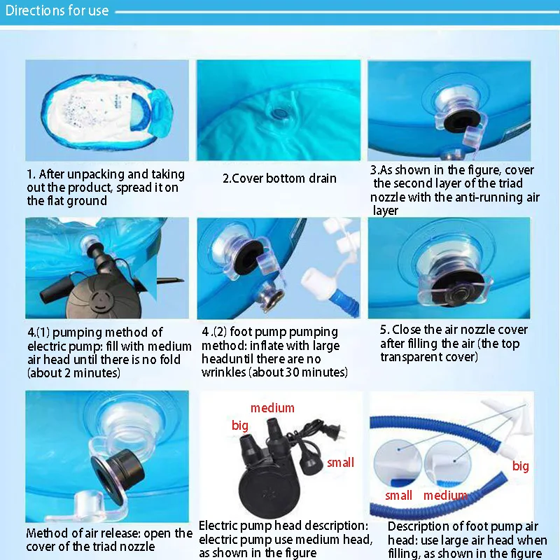 Надувной бассейн 120 см 2 слоя детский надувной твердый пузырьковый костюм для