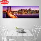 5d большой Манхэттен Нью-Йорк плакат Бруклин мост горизонт ночь алмазная живопись, вышивка крестом 3D Алмазная вышивка Diy мозаика