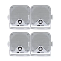 2pairs 4 inch waterproof boat marine box outdoor speakers surface mounted for jeep golf cart atv utv truck tractor bath yacht