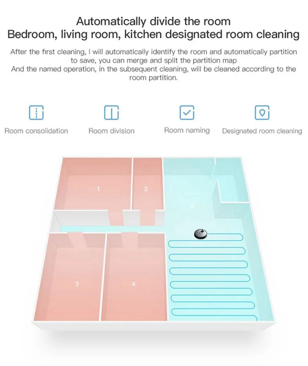 [Склад в России] Умный робот-пылесос VIOMI V2 Pro с функциями мощное всасывание LDS