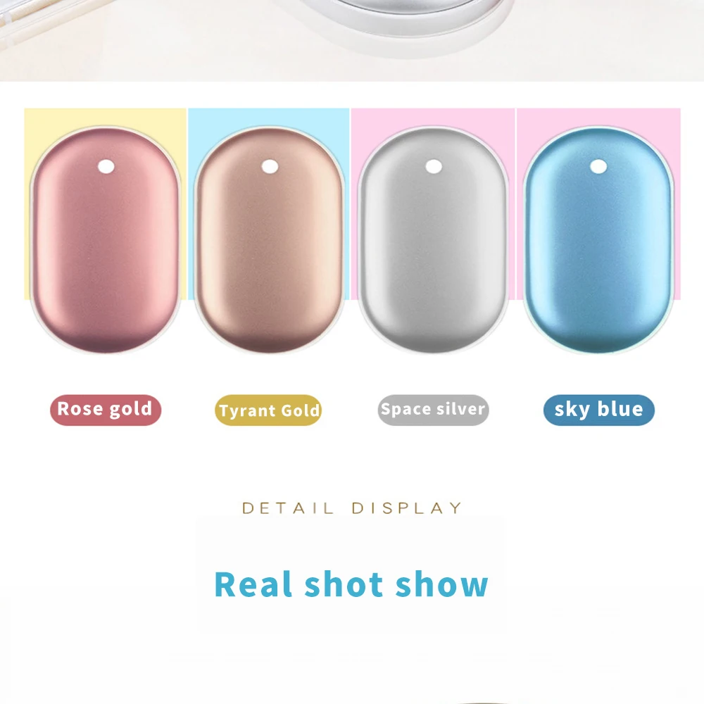 

Household Electric Hand Warmer, 5200mAh 5V Mini Pocket Warmer, USB Rechargeable, Long Travel Time