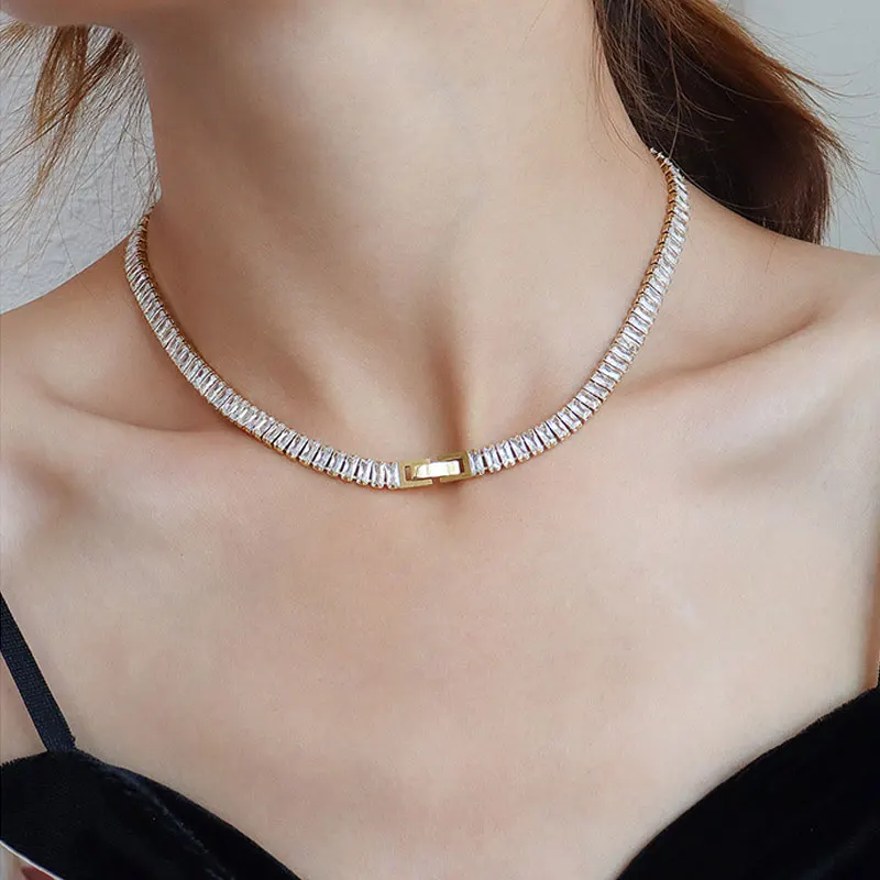 Женский браслет из нержавеющей стали с кристаллами золотая цепочка соединением