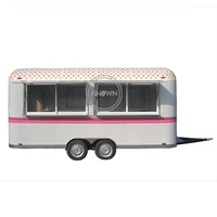 4m stainless steel food truck mobile kitchen catering trailer bubble tea coffee ice cream food cart for sale