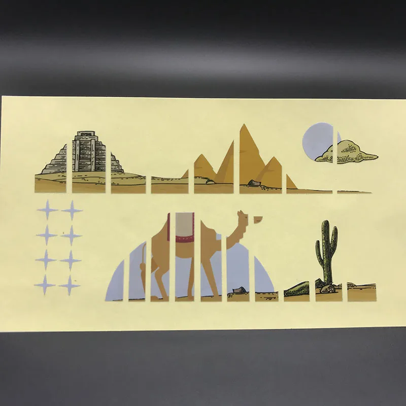 Новинка DIY Набор гитары гриф инкрустация Стикеры в пустыне и наклейка с верблюдом