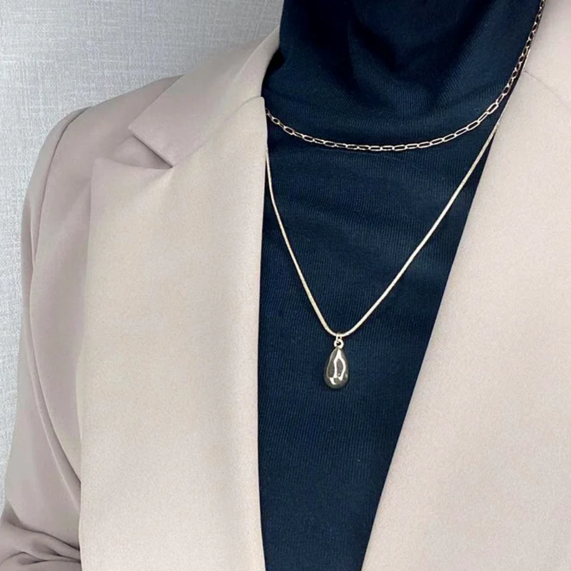 

Web celebrity double vintage sweater chain chic collar choker chain girl
