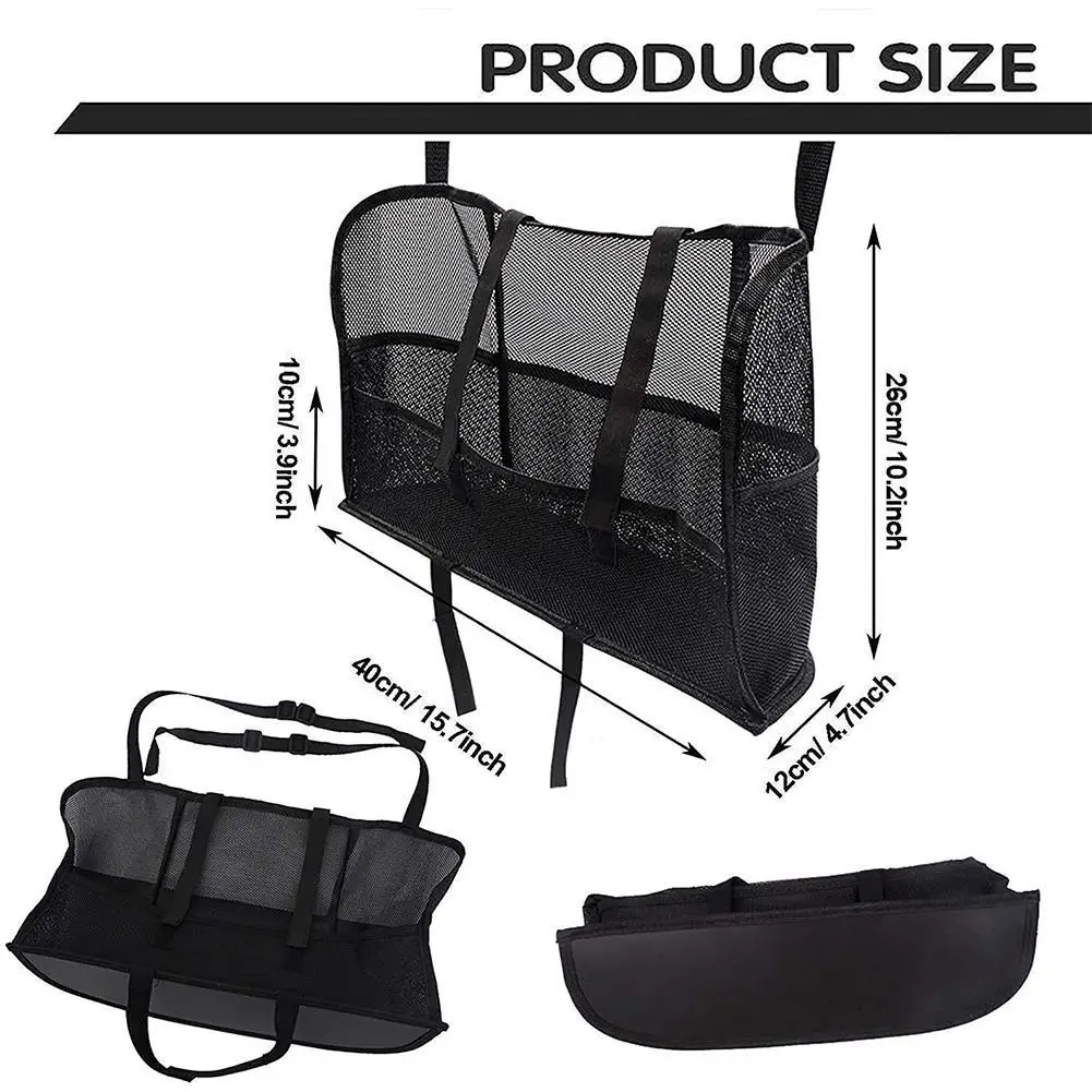 

Car Handbag Holder Auto Seat Back Middle Storage Bag Car Organizer Box Universal Mesh Hanging Pocket Net Travel Bag Accessories