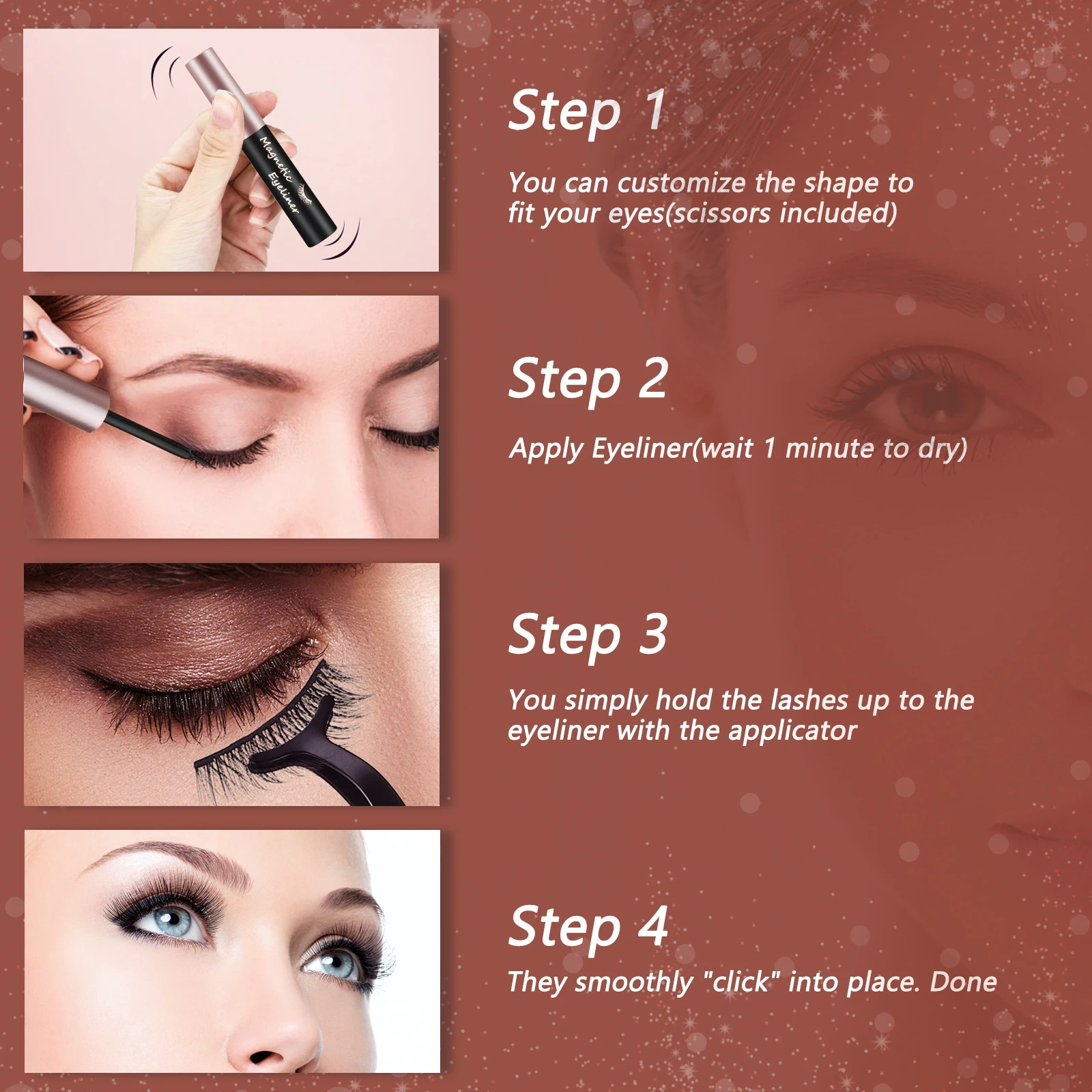 

10 Pairs Magnetic Eyelashes 3D Mink Eyelashes Magnetic Waterproof Eyeliner Tweezer Magnetic False Eyelash Handmade lash Makeup