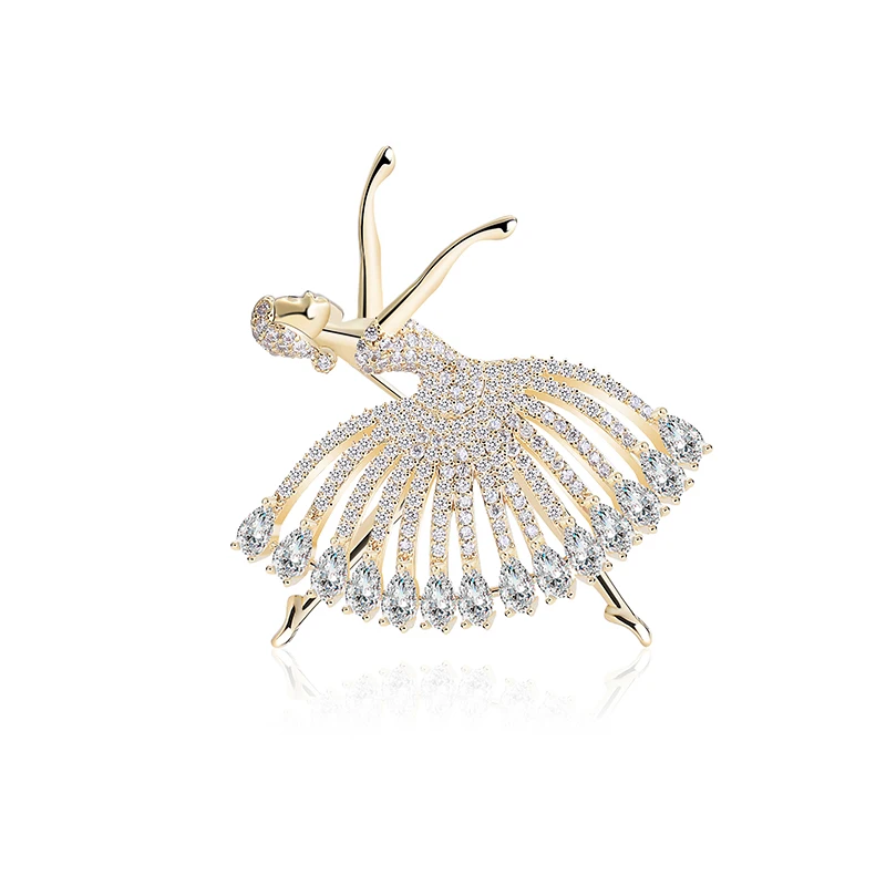 

Crystal Ballet Dance Girl Brooch Pin Dancer Dancing Pins Brooches Jewelry Broche Best Friend Mother's Day Gifts Cute Pins