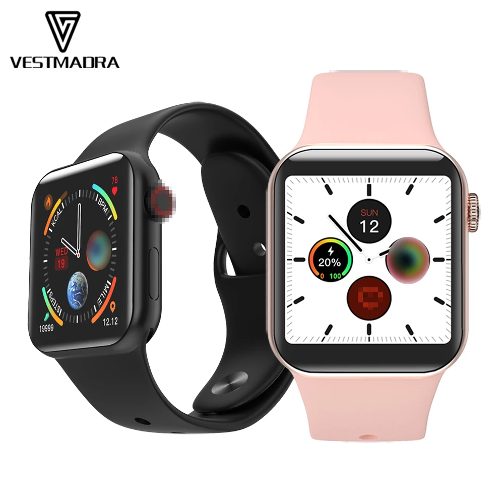 VESTMADRA VM19 Bluetooth Смарт часы 44 мм полный сенсорный экран для сердечного ритма монитор